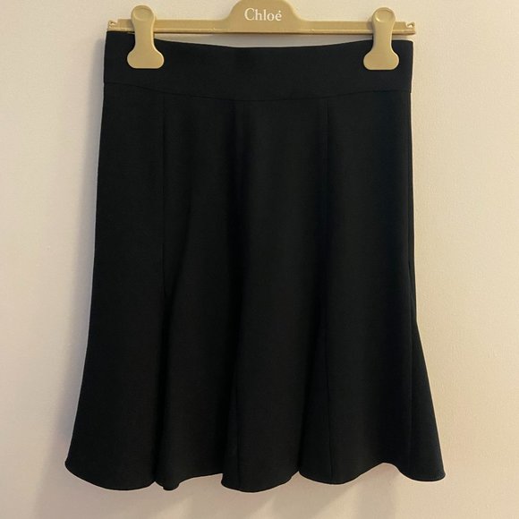 NEW Chloe Authentic Black A Line Midi Skirt Size US 4 (FR 36) - Picture 1 of 3